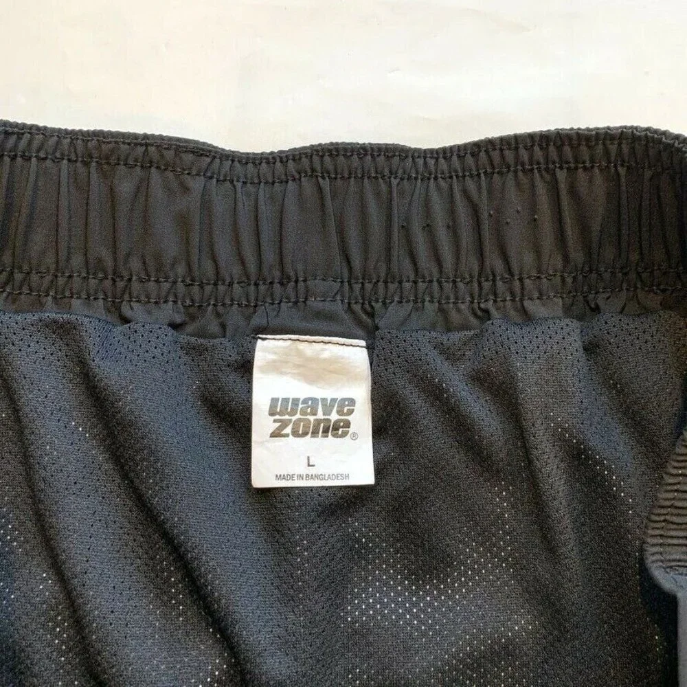 Wave Zone Board Shorts Swim Trunks Men‎ Large Built In Brief Striped Stretch NEW